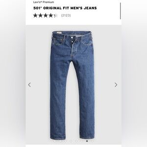 Levi's® Premium
501® ORIGINAL FIT MEN'S JEANS W42 L32
